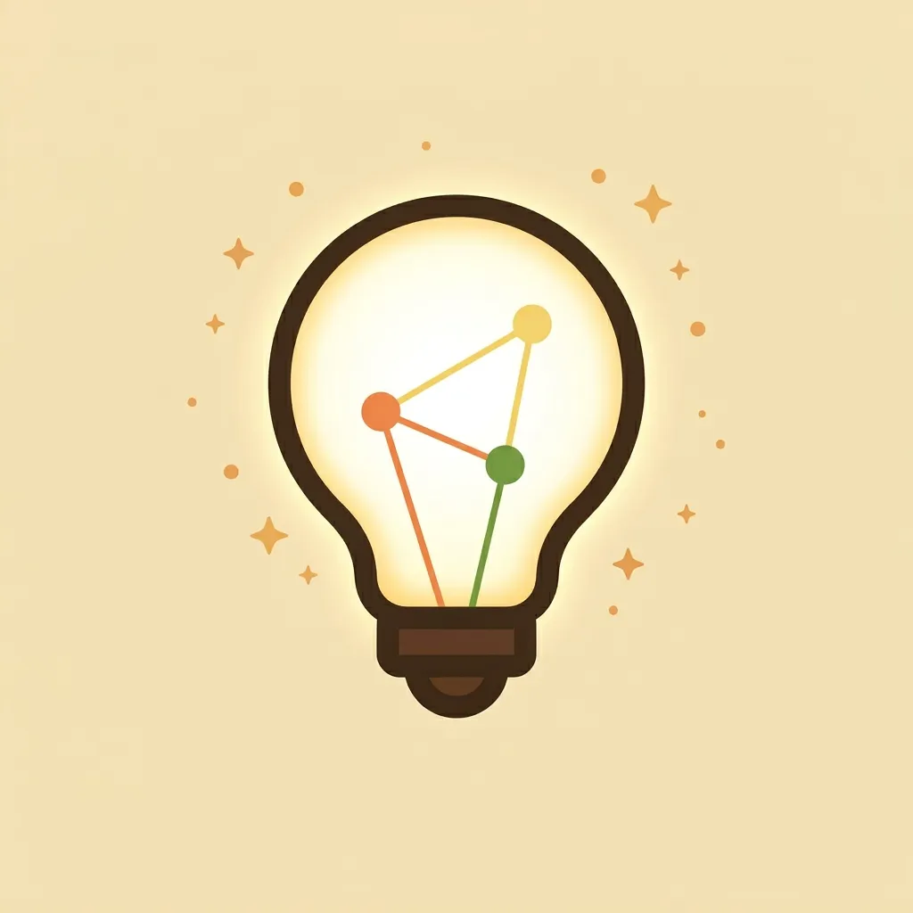 Lightbulb with connected dots representing pattern discovery